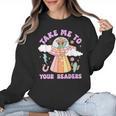 Take Me To Your Readers Alien Teacher Halloween Literacy Women Crewneck Sweatshirt, trending gift Take Me To Your Readers Alien Teacher Halloween Literacy Women Crewneck Sweatshirt, trending gift