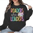 Readers Are Leaders Reading Book Lovers Teacher Women Kids Women Crewneck Sweatshirt, trending gift
