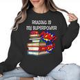 Reading Is My Super Power Superhero Best English Teacher Women Crewneck Sweatshirt, Super Teacher Gifts, English Teacher Gifts, trending gift
