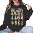 Reading Teacher How To Become a Better Reader Book Lover Fun Women Crewneck Sweatshirt, trending gift Reading Teacher How To Become a Better Reader Book Lover Fun Women Crewneck Sweatshirt, trending gift