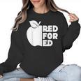 Red For Ed Teacher Support Public Education For Men Women Kids Women Crewneck Sweatshirt, trending gift Red For Ed Teacher Support Public Education For Men Women Kids Women Crewneck Sweatshirt, trending gift