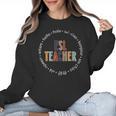 Retro ESL Teacher Teach Multilingual Learners Team Women Crewneck Sweatshirt, Esl Teacher Gifts, trending gift