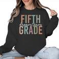 Retro Fifth Grade Dream Team Groovy Teacher Back To School Men Women Girls Kids Women Crewneck Sweatshirt, Groovy Teacher Gifts, trending gift