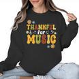 Retro Thankful For Music Floral Music Teacher Thanksgiving Men Women Women Crewneck Sweatshirt, trending gift Retro Thankful For Music Floral Music Teacher Thanksgiving Men Women Women Crewneck Sweatshirt, trending gift