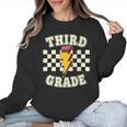Retro Third Grade Teacher Lightning Bolt Pencil Teacher Kids Women Crewneck Sweatshirt, trending gift Retro Third Grade Teacher Lightning Bolt Pencil Teacher Kids Women Crewneck Sweatshirt, trending gift