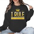 I Rule Math Ruler Mathematics Pun Math Teacher Men Women Girls Kids Women Crewneck Sweatshirt, trending gift I Rule Math Ruler Mathematics Pun Math Teacher Men Women Girls Kids Women Crewneck Sweatshirt, trending gift