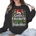 Santa's Favorite Dance Teacher Shirt Christmas Pajama Women Crewneck Sweatshirt, trending gift Santa's Favorite Dance Teacher Shirt Christmas Pajama Women Crewneck Sweatshirt, trending gift