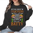 School Teacher A Bit Batty Teaching Bat Halloween Costume Women Crewneck Sweatshirt, trending gift School Teacher A Bit Batty Teaching Bat Halloween Costume Women Crewneck Sweatshirt, trending gift