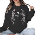 Science Teacher Dancing Skeleton Halloween Chemist Scientist Women Crewneck Sweatshirt, Science Teacher Gifts, trending gift