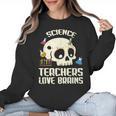 Science Teachers Love Brains Teachers Halloween Women Crewneck Sweatshirt, Science Teacher Gifts, trending gift