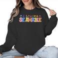 Se Amable Be Kind In Spanish Groovy Teacher Flowers Women Crewneck Sweatshirt, Groovy Teacher Gifts, trending gift