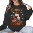 Sorry I'm Booked Ghost Reading Book Lover Teacher Halloween Women Crewneck Sweatshirt, trending gift Sorry I'm Booked Ghost Reading Book Lover Teacher Halloween Women Crewneck Sweatshirt, trending gift