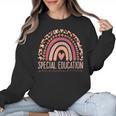Special Education Shirt Teacher SPED Leopard Boho Rainbow Women Crewneck Sweatshirt, trending gift Special Education Shirt Teacher SPED Leopard Boho Rainbow Women Crewneck Sweatshirt, trending gift