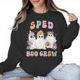 SPED Boo Crew Halloween Floral Ghost Special Ed SPED Teacher For Men Women Kids Women Crewneck Sweatshirt, trending gift