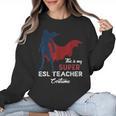 This Is My Super ESL Teacher Costume Lazy Halloween Women Crewneck Sweatshirt, Esl Teacher Gifts, Super Teacher Gifts, trending gift
