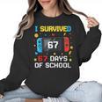 I Survived 67 Days Of School 67 Teacher Squad Matching Women Crewneck Sweatshirt, trending gift I Survived 67 Days Of School 67 Teacher Squad Matching Women Crewneck Sweatshirt, trending gift
