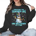 Surviving The Teacher Life Pjs Pajamas Christmas Xmas Teache Women Crewneck Sweatshirt, trending gift