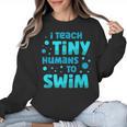 Swimming Teacher I Teach Tiny Humans To Swim Swim Instructor Women Crewneck Sweatshirt, trending gift