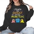 I Teach Cutest Little Monsters Halloween Teacher Men Women Women Crewneck Sweatshirt, trending gift