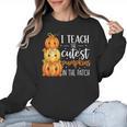 I Teach The Cutest Pumpkins In The Patch Fall Autumn Teacher Women Crewneck Sweatshirt, trending gift I Teach The Cutest Pumpkins In The Patch Fall Autumn Teacher Women Crewneck Sweatshirt, trending gift