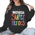 I Teach Future Superheroes Teacher Teaching Women Crewneck Sweatshirt, Future Teacher Gifts, trending gift I Teach Future Superheroes Teacher Teaching Women Crewneck Sweatshirt, Future Teacher Gifts, trending gift