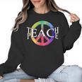 Teach Peace For Teachers And Educators Counselor Women Crewneck Sweatshirt, trending gift