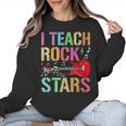 I Teach Rockstars Band Vibes Teacher Rocks My Music Teaching Women Crewneck Sweatshirt, trending gift I Teach Rockstars Band Vibes Teacher Rocks My Music Teaching Women Crewneck Sweatshirt, trending gift