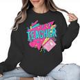 Teacher 90s Retro Colorful Teacher Of The 90s Back To School Women Crewneck Sweatshirt, 90s Teacher Gifts, trending gift Teacher 90s Retro Colorful Teacher Of The 90s Back To School Women Crewneck Sweatshirt, 90s Teacher Gifts, trending gift