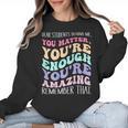 Teacher Dear Students Behind Me 1st Day Of School On Back Women Crewneck Sweatshirt, trending gift Teacher Dear Students Behind Me 1st Day Of School On Back Women Crewneck Sweatshirt, trending gift
