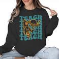 Teacher Outer Space Science Astronomy Planet Saturn Teach Women Crewneck Sweatshirt, Science Teacher Gifts, trending gift