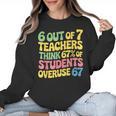 Teacher Overuse 67 Teacher Women Crewneck Sweatshirt, trending gift