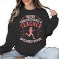 Teacher Who Runs Half Marathon Runner Running Lover Graphic Women Crewneck Sweatshirt, trending gift Teacher Who Runs Half Marathon Runner Running Lover Graphic Women Crewneck Sweatshirt, trending gift