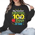 My Teacher Survived 100 Days Of Me Women Crewneck Sweatshirt, trending gift