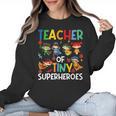 Teacher Of Tiny Superheroes Teach 100th Day Of School Men Women Girls Kids Women Crewneck Sweatshirt, trending gift