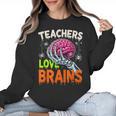 Teachers Love Brains Halloween 2025 Skeleton Costume Women Crewneck Sweatshirt, trending gift Teachers Love Brains Halloween 2025 Skeleton Costume Women Crewneck Sweatshirt, trending gift