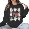Teaching My Boos Teacher Cute Ghost Groovy Teacher Halloween Women Crewneck Sweatshirt, Groovy Teacher Gifts, trending gift Teaching My Boos Teacher Cute Ghost Groovy Teacher Halloween Women Crewneck Sweatshirt, Groovy Teacher Gifts, trending gift