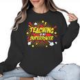 Teaching Is My Superpower Retro Comic Teacher Women Crewneck Sweatshirt, trending gift Teaching Is My Superpower Retro Comic Teacher Women Crewneck Sweatshirt, trending gift