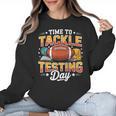 Test Day State Football Tackle Testing Day Sports Teacher Women Crewneck Sweatshirt, trending gift