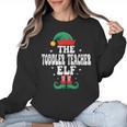 The Toddler Teacher Elf Christmas Matching Family Women Crewneck Sweatshirt, trending gift The Toddler Teacher Elf Christmas Matching Family Women Crewneck Sweatshirt, trending gift