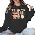 Trick Or Teach Pumpkin Candy Corn Ghost Halloween Teacher Women Crewneck Sweatshirt, trending gift Trick Or Teach Pumpkin Candy Corn Ghost Halloween Teacher Women Crewneck Sweatshirt, trending gift