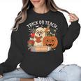 Trick Or Teach Retro Halloween Teacher Women Men Costume Women Crewneck Sweatshirt, trending gift Trick Or Teach Retro Halloween Teacher Women Men Costume Women Crewneck Sweatshirt, trending gift