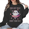 Trick Or Treat Point Your Feet Halloween Ghost Dance Teacher Women Crewneck Sweatshirt, trending gift Trick Or Treat Point Your Feet Halloween Ghost Dance Teacher Women Crewneck Sweatshirt, trending gift