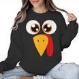 Turkey Face Halloween Costume Thanksgiving Teacher Nurse Women Crewneck Sweatshirt, trending gift