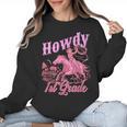 Vintage Howdy First Grade Cowgirl Teacher Western School Women Crewneck Sweatshirt, First Grade Teacher Gifts, trending gift Vintage Howdy First Grade Cowgirl Teacher Western School Women Crewneck Sweatshirt, First Grade Teacher Gifts, trending gift