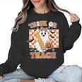 Vintage Teacher Shirt Women Trick Or Teach Halloween Women Crewneck Sweatshirt, trending gift