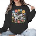 Wildflower 4th Fourth Grade Floral Back To School Teacher Women Crewneck Sweatshirt, 4th Grade Teacher Gifts, trending gift