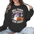 Will Trade Students For Candy Halloween Teacher Women Crewneck Sweatshirt, trending gift Will Trade Students For Candy Halloween Teacher Women Crewneck Sweatshirt, trending gift