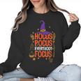 Witchy Halloween Hocus Pocus Everybody Focus Teacher Pumpkin Women Crewneck Sweatshirt, trending gift
