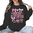 Women Teacher In Progress Coquette Pink Bow Future Teacher Women Crewneck Sweatshirt, Future Teacher Gifts, trending gift