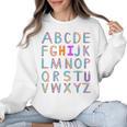 Back To School Kindergarten Alphabet ABC Teacher Women Kids Women Crewneck Sweatshirt, trending gift Back To School Kindergarten Alphabet ABC Teacher Women Kids Women Crewneck Sweatshirt, trending gift